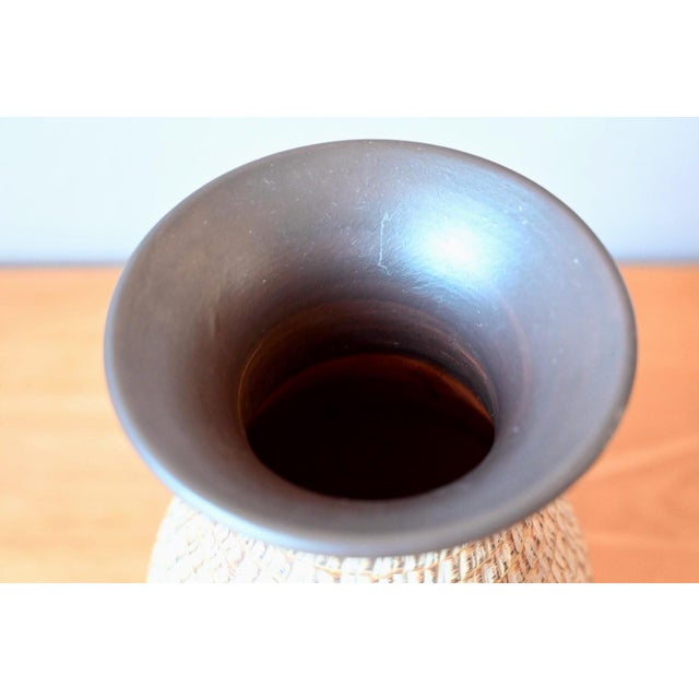 Ceramic Brutalist Scarred Terracotta Vase by Alfred Krupp, 1970s For Sale - Image 7 of 8