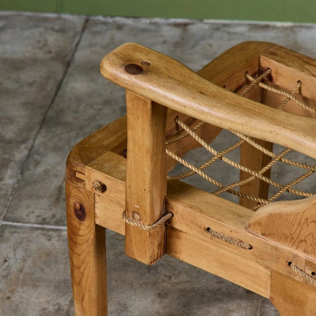 "Sportstugemöbler" Woven Seat Armchair For Sale - Image 15 of 16