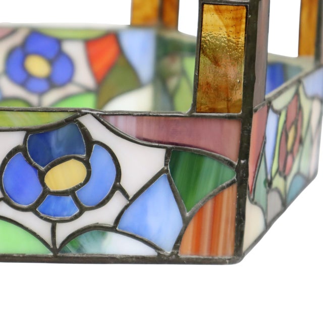 Stained Glass Gazebo Candle Holder in Colored Glass, 1990s For Sale - Image 12 of 18