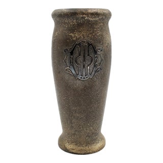 Silver Decorated Bronze Vase by SilverCrest Circa 1930 For Sale