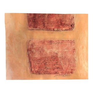 Patricia Zippin "The Wall Part 1" 1980s Mixed Media Abstract Painting For Sale