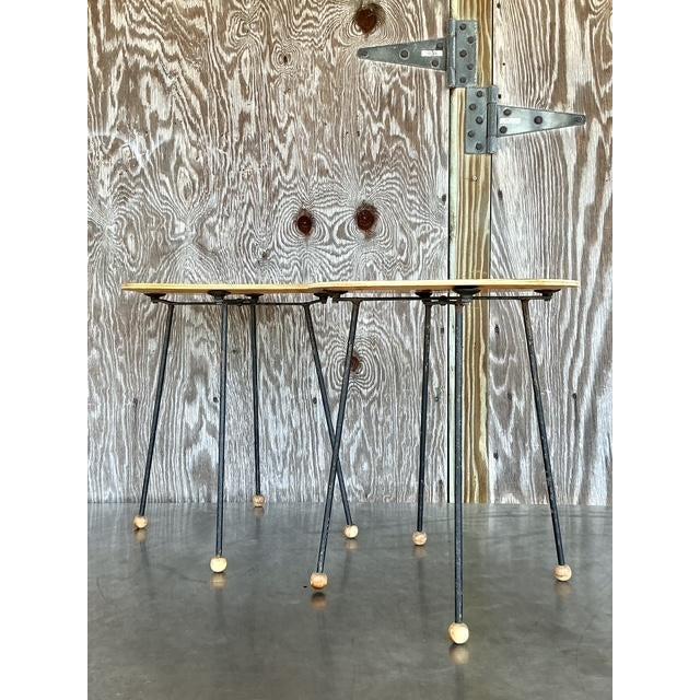 Wood Mid 20th Century Vintage Tony Paul Tempo Group Tray Tables - A Pair For Sale - Image 7 of 9