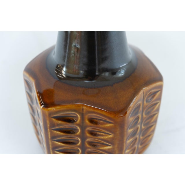 Danish Modern Brown Ceramic Table Lamp by Søholm, 1960s For Sale - Image 12 of 16