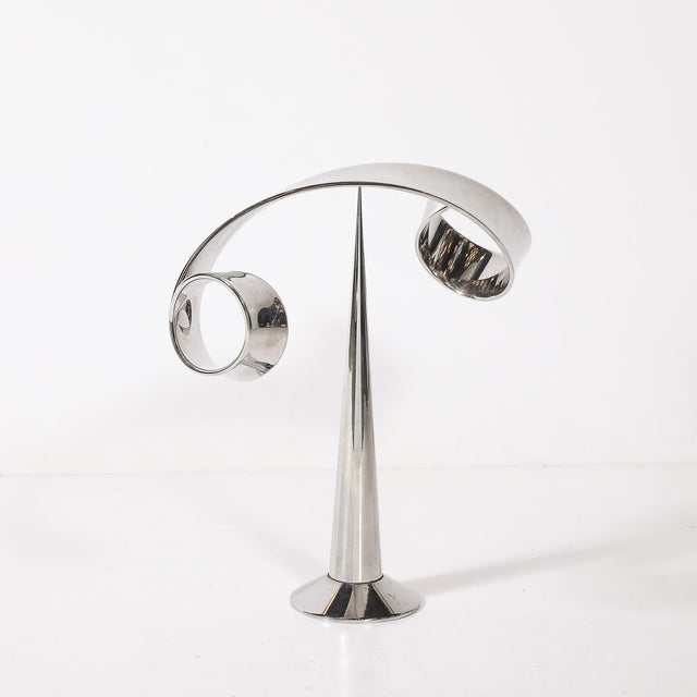Mid-Century Modernist Elijah David Herschler Chrome Kinetic Sculpture For Sale - Image 13 of 17