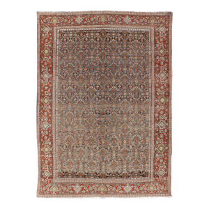 Fine Antique Persian Senneh Rug With Herati Geometric Design 4'2 X 6'6