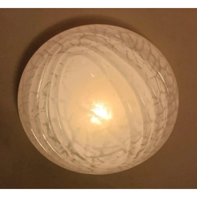 Glass Milky White Murano Flush Mount For Sale - Image 7 of 10