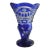 1940s Blue Cut to Clear Vase For Sale
