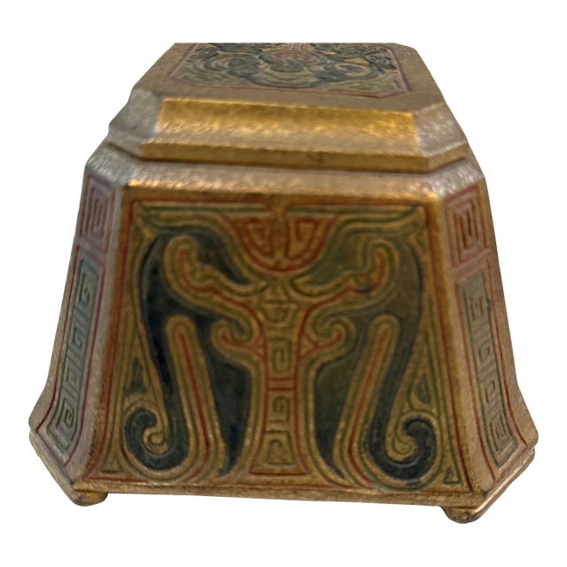 Tiffany Studio Chinese Pattern Inkwell For Sale