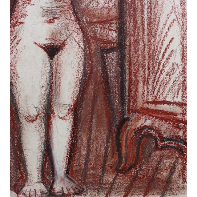 Nude Woman Drying Her Hair Painting by Raymond Dèbieve, 1967 For Sale - Image 6 of 10