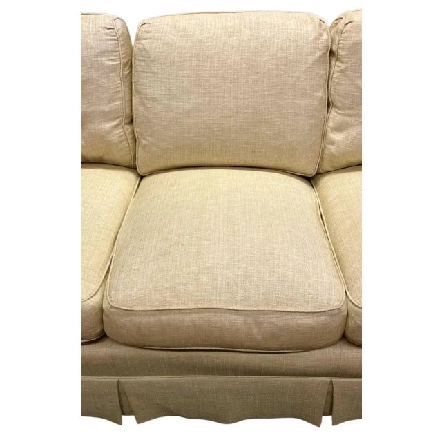 Textile Dapha by Baker Custom Made 3 Cushion Sofa 85" Long For Sale - Image 7 of 13