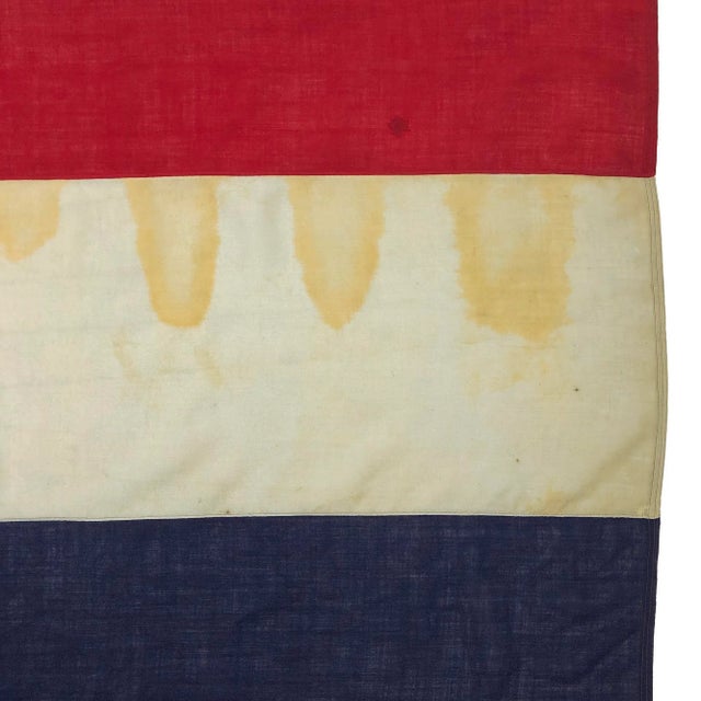 Rustic European Large Vintage Wool Flag of the Netherlands For Sale - Image 3 of 6