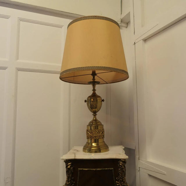 Vintage Brass Table Lamp, 1920s For Sale - Image 9 of 9
