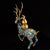 Asian Vintage Cloisonne Enamel Deer With Gourd – 15" Gilt Auspicious Figure For Sale - Image 3 of 10
