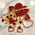 Contemporary Vintage Lunch at the Ritz Wild Heart Brooch Dangling Enamel Statement Pin For Sale - Image 3 of 12
