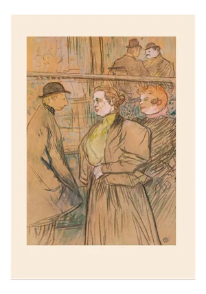 Rare 1950s Henri De Toulouse-Lautrec "At the Moulin Rouge", First Edition Lithograph