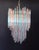 Fantastic vintage murano chandelier made by 92 murano blue and pink crystal prism in a nickel metal frame. period:late xx...