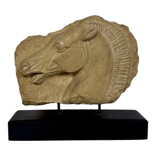 Mid 20th Century Horse Head Casted Sculpture For Sale