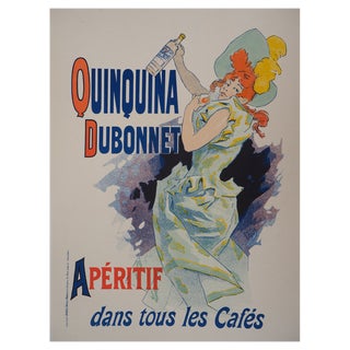 Jules Chéret, Elegant Woman with Her Aperitif, 1895, Lithograph For Sale