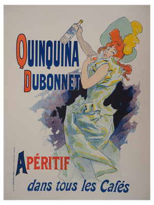 Jules Chéret, Elegant Woman with Her Aperitif, 1895, Lithograph