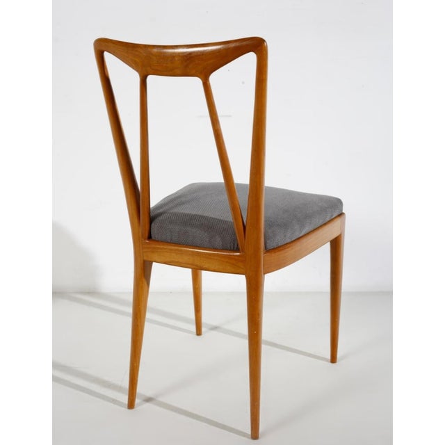 Wood Chairs in Light Wood with Padded Seats from La Permanente Mobili Cantù, 1950s, Set of 4 For Sale - Image 7 of 16