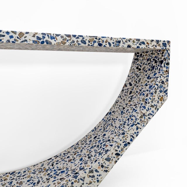 Early 21st Century Italian White Terrazzo and Marble Arcata Console Table from Domus Studio, 2020s For Sale - Image 5 of 11