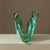 Viz Art Glass Green Fan Sculptural Blown Glass Vessel For Sale In Sacramento - Image 6 of 10