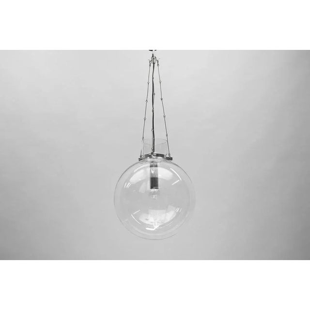 Mid-Century Modern Large Mid-Century Modern Glass Pendant Lamp, 1960s For Sale - Image 3 of 12