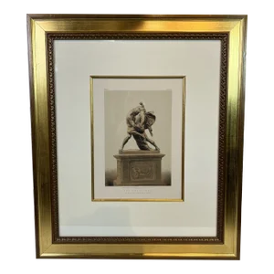 Mid 19th Century "The Grapplers" Plate # 274 Print, Framed