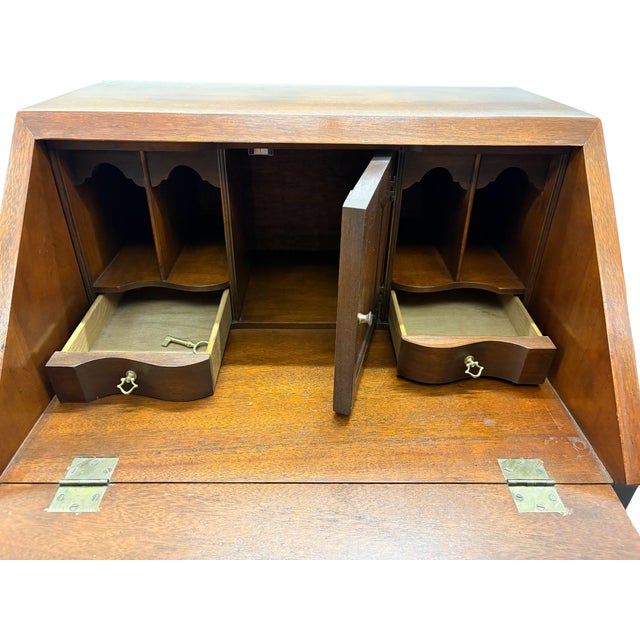 Brown Late 20th Century Baker Furniture Historic Charleston Collection Secretary Desk For Sale - Image 8 of 16