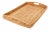 Artifacts Rattan Rectangular Ottoman Tray with High Handles in Honey Brown - 28" For Sale