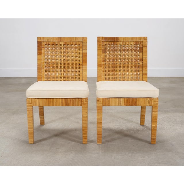 Late 20th Century Set of 8 Billy Baldwin for Bielecky Brothers Cane Dining Chairs For Sale - Image 5 of 18