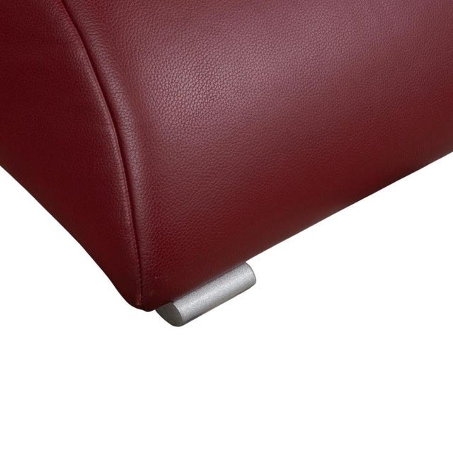 Set of Model 322 Lounge Chair and Ottoman in Bordeaux Red Leather from Rolf Benz For Sale - Image 9 of 18