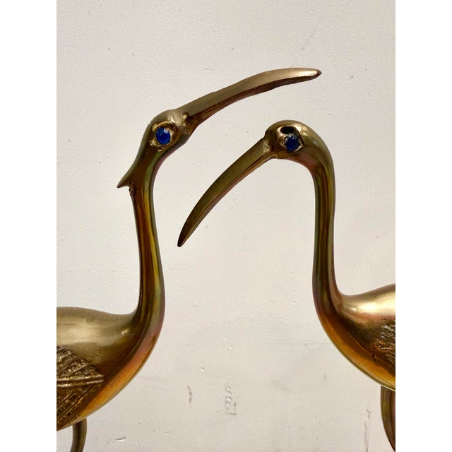 A beautiful set of 2 vintage brass cranes. Special because these are larger than most pairs of cranes on the market and...
