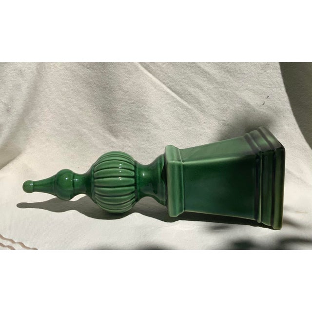 English English Green Glazed Ceramic Garden Finial, C. 1950 For Sale - Image 3 of 18