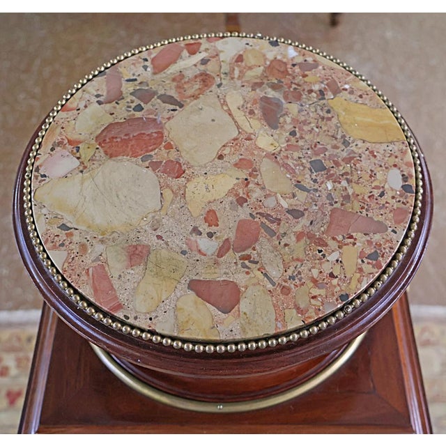 Early 20th Century Bronze Mounted French Louis XV Style Kingwood Column Pedestal For Sale - Image 9 of 11