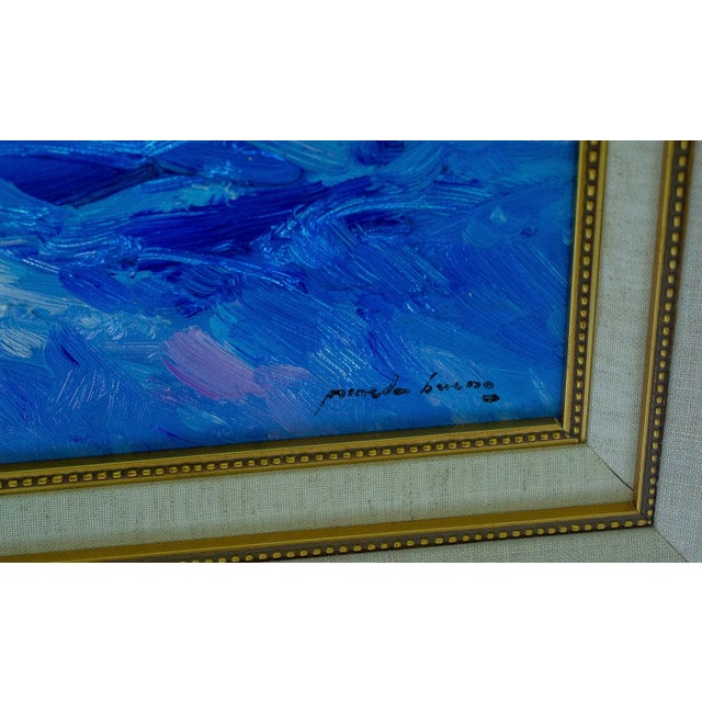 Late 20th Century Jose Antonio Pineda Bueno - Mar Y Rocas, Oil on Canvas For Sale - Image 4 of 6