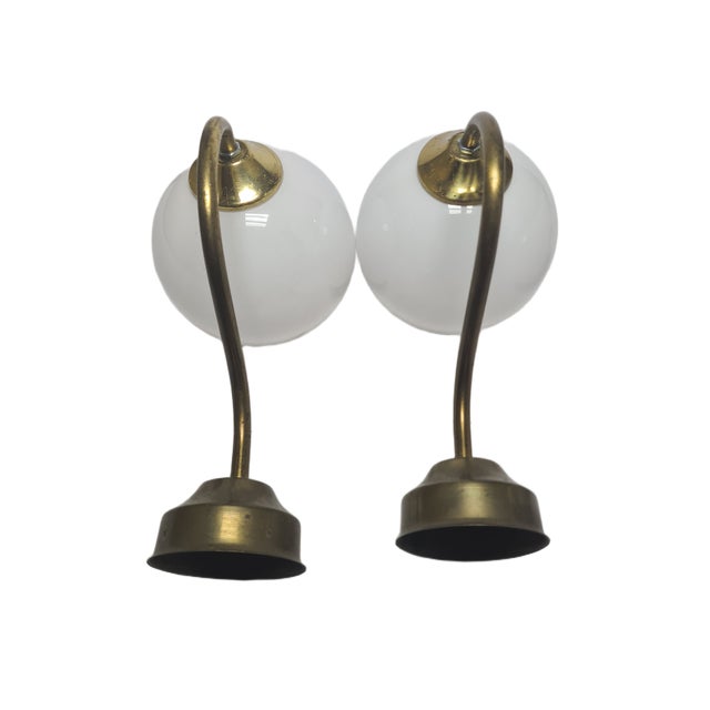 The wall lamp was produced in Poland in the 1950s. It is preserved in good condition. Up to 250V (Europe/UK Standard).The...