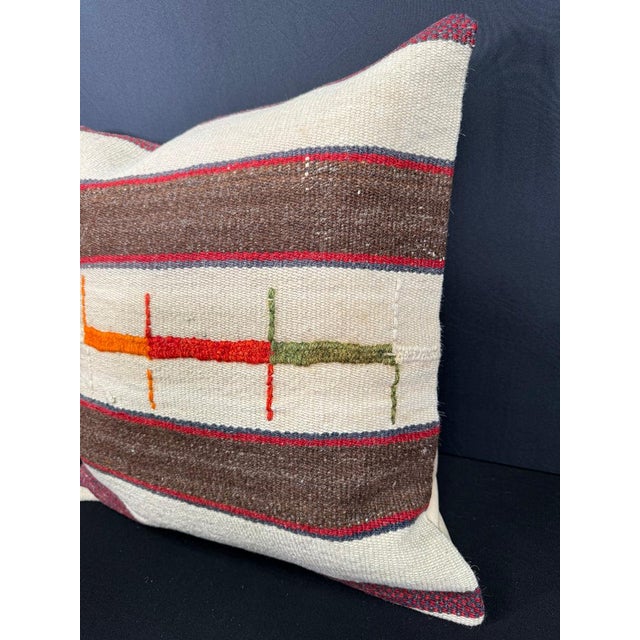 Contemporary Turkish Hemp Pillow Cushion Natural Beige Brown Cushion Cover 20x20 For Sale - Image 3 of 4