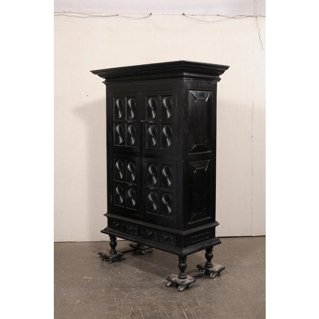 Antique 6+ Ft Tall British Colonial Cabinet For Sale - Image 4 of 11