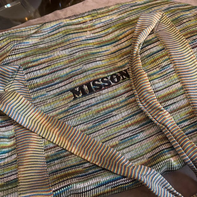 A 1990s Iconic Multicolored Tones Bowling Duffel Bag by Missoni For Sale - Image 13 of 17