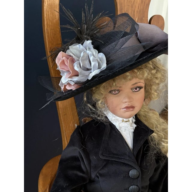 1998 Jan McLean “Patricia” 30" Porcelain Doll, Signed No. 452/1000 For Sale - Image 9 of 13