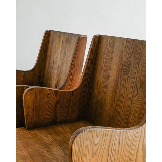 Nordiska Kompaniet Swedish Mid Century Modern Sculptural Wooden Lovö Rocking Chairs by Axel Einar Hjorth for Nordiska Kompaniet Sweden, 1930s, Set of 2 For Sale - Image 4 of 7