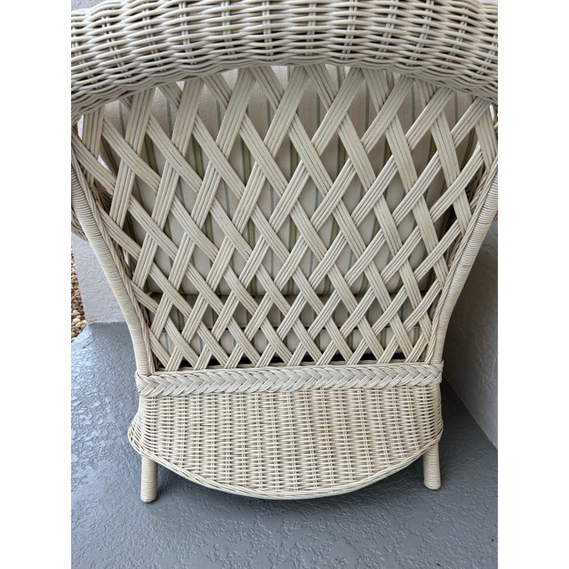 Lane Venture Wicker Antique Ivory Color For Sale - Image 4 of 7