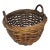 Vintage Rattan Basket Hand Made Split Cane Late 20th Century For Sale