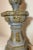 Chinese Large Antique Chinese Handmade Pewter Brass Pagoda Tower Electric Table Lamp For Sale - Image 3 of 13