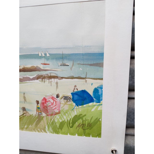 Michel Roubille, L'Île d'Yeu, 1986, Watercolor For Sale - Image 3 of 6