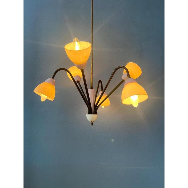 Mid-Century Lilac Spider Lamp, 1950s For Sale - Image 3 of 11