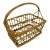 Vintage Woven Rattan Glass or Bottle Caddy For Sale