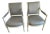 Pair of Glazed Linen Accent Chairs Attributed to Niermann Weeks For Sale