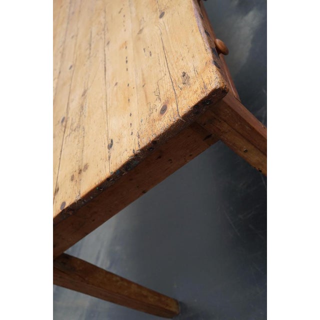 19th Century Antique English Light Pine Farmhouse Dining Table For Sale - Image 17 of 18